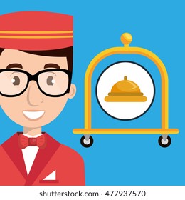 bellman hotel employee icon