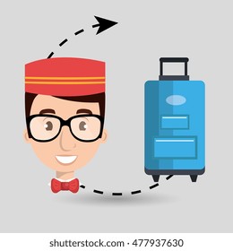 bellman hotel employee icon