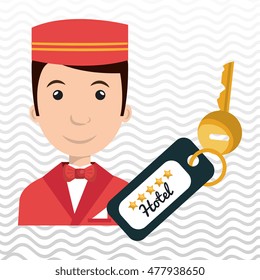 bellman hotel employee icon