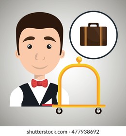 bellman hotel employee icon