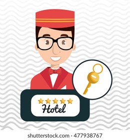 bellman hotel employee icon