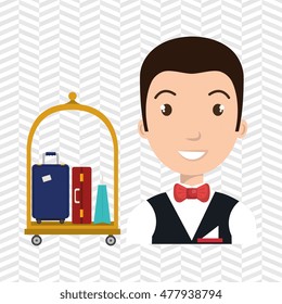 bellman hotel employee icon