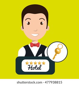 bellman hotel employee icon