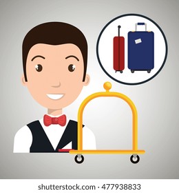 bellman hotel employee icon