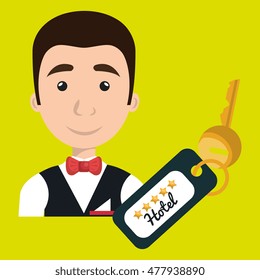 bellman hotel employee icon