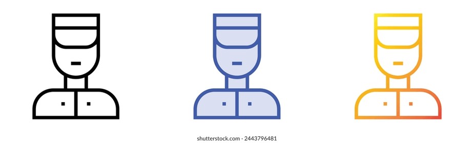 bellman icon. Linear, Blue Fill and Gradient Style Design Isolated On White Background