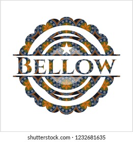 Bellow arabic style emblem. Arabesque decoration.