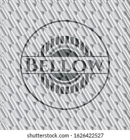 Bellow silver badge. Scales pattern. Vector Illustration. Detailed.