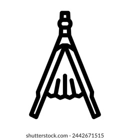 bellows blacksmith metal line icon vector. bellows blacksmith metal sign. isolated contour symbol black illustration