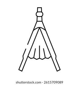 bellows blacksmith metal line icon vector. bellows blacksmith metal sign. isolated contour symbol black illustration