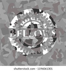 Bellows grey camouflaged emblem