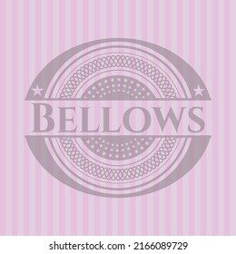 Bellows retro pink emblem. Conceptual design.