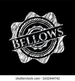 Bellows written on a blackboard. Vector Illustration. Detailed.