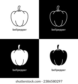 Bellpepper vegetable. Healthy Food Logo Icon
