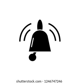 Bells black icon, vector sign on isolated background. Bells concept symbol, illustration 