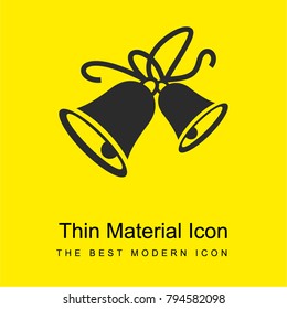 Bells bright yellow material minimal icon or logo design