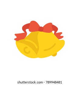 Bells christmas flat icon