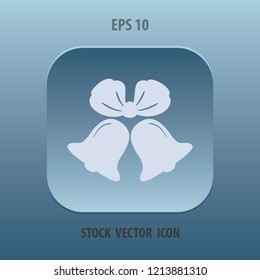 Bells with decorative bow, vector design