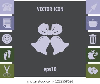 Bells with decorative bow, vector design