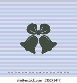 Bells with decorative bow, vector design