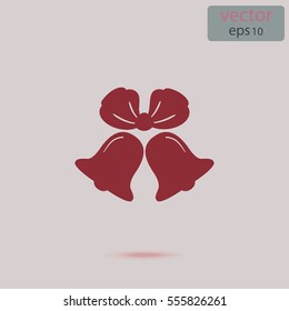 Bells with decorative bow, vector design