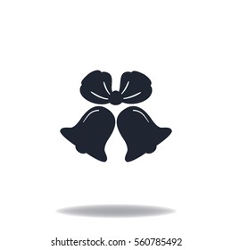 Bells with decorative bow, vector design
