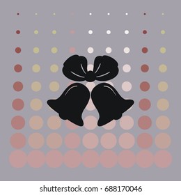 Bells with decorative bow, vector design