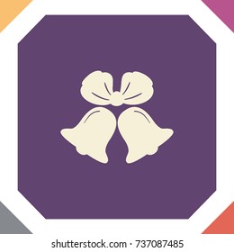 Bells with decorative bow, vector design
