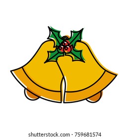bells with holly berries christmas related icon image