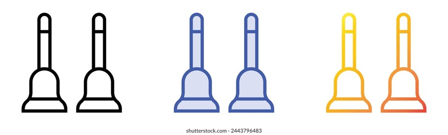 bells icon. Linear, Blue Fill and Gradient Style Design Isolated On White Background