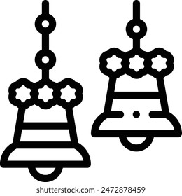 bells icon. Thin Linear Style Design Isolated On White Background