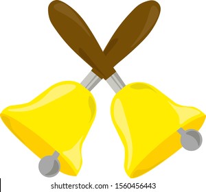 Bells, illustration, vector on white background.