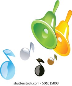 bells isolated on white background, illustration. Modern vector icon on white. Illustration symbol icon isolated on white