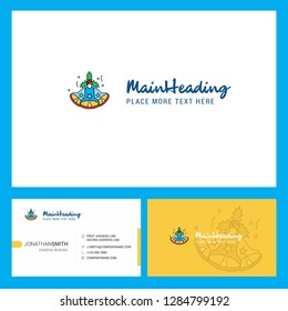Bells  Logo design with Tagline & Front and Back Busienss Card Template. Vector Creative Design