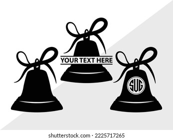 Bells Monogram Printable Vector Illustration