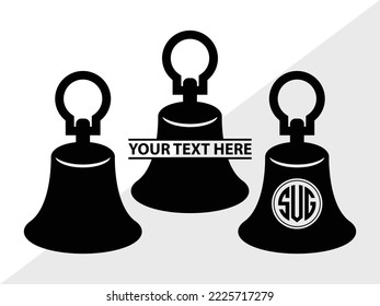 Bells Monogram Printable Vector Illustration