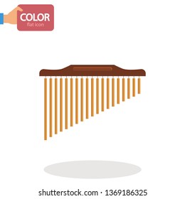 Bells music instrument color vector icon. Flat design