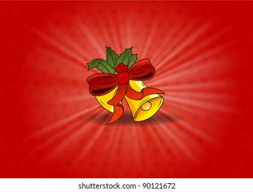 bells on the red background