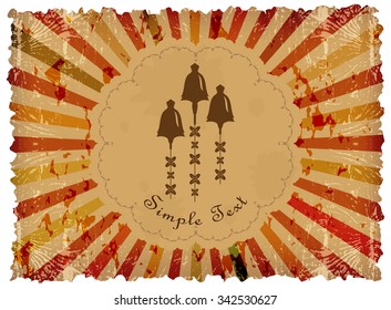 Bells on vintage background