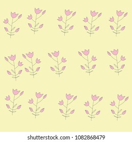 Bells pattern , stylized, doodles. Hand drawn. 