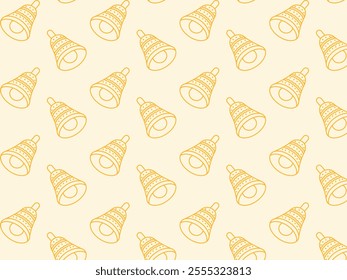 Bells pattern. Vector Christmas illustration.