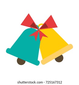 bells with ribbon bow icon image 