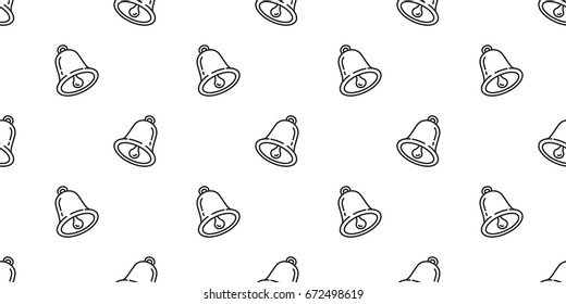 Bells ringing vector icon seamless pattern wallpaper background