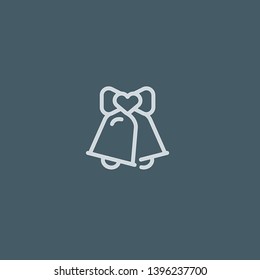 Bells vector icon. Bells concept stroke symbol design. Thin graphic elements vector illustration, outline pattern for your web site design, logo, UI. EPS 10.