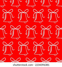 Bells vector icon isolated on red background, vector illustration, wallpaper bacground