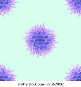 Bells-flowers abstract pattern in green background