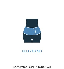 belly band concept 2 colored icon. Simple blue element illustration. belly band concept symbol design from Medical set. Can be used for web and mobile UI/UX svg