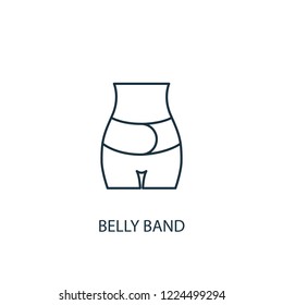 belly band concept line icon. Simple element illustration. belly band concept outline symbol design from Medical set. Can be used for web and mobile UI/UX svg