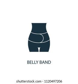 belly band creative icon. Simple element illustration. belly band concept symbol design from medical collection. Can be used for web and mobile. svg