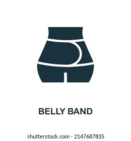 Belly Band icon. Monochrome simple Belly Band icon for templates, web design and infographics svg